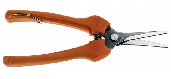 secateurs with a straight blade