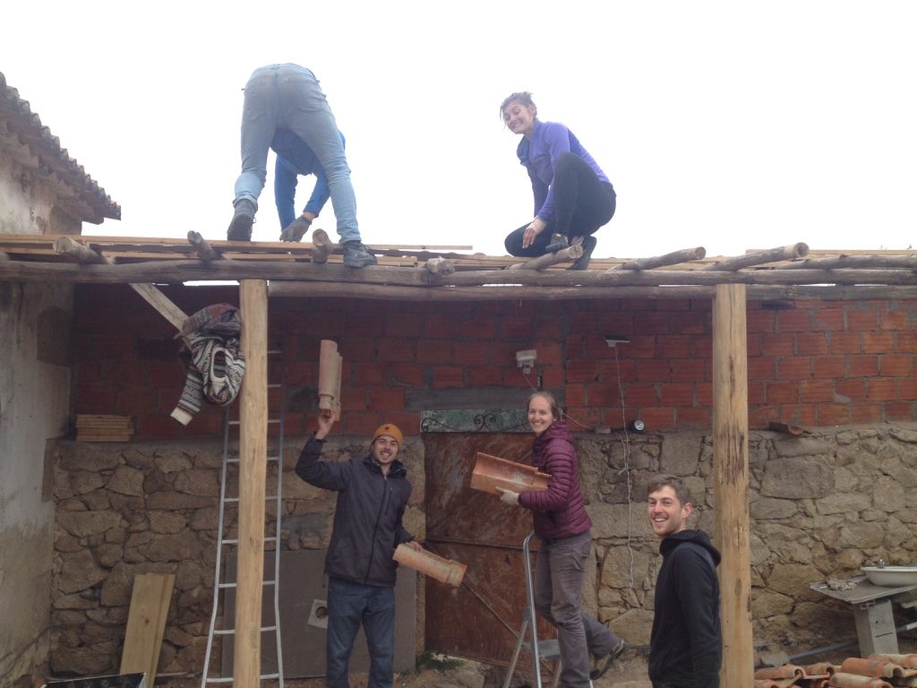 Volunteers learnt and worked together to build a structure to increase our outdoor living space