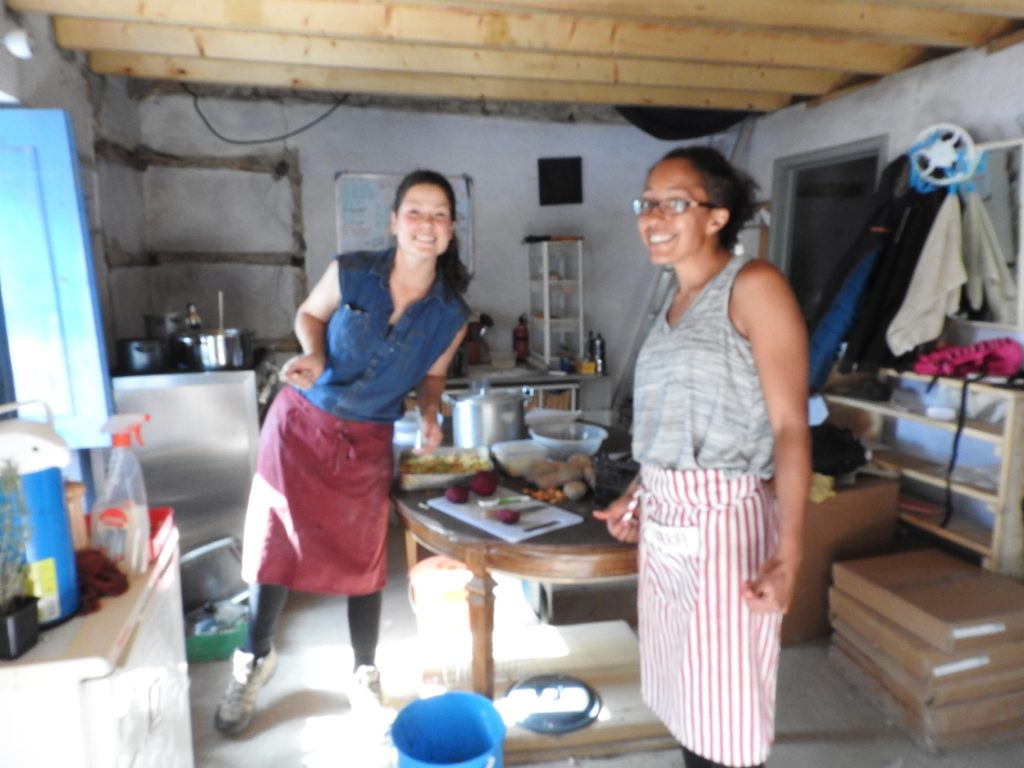 volunteer cooking