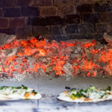 Pizza in the stone oven