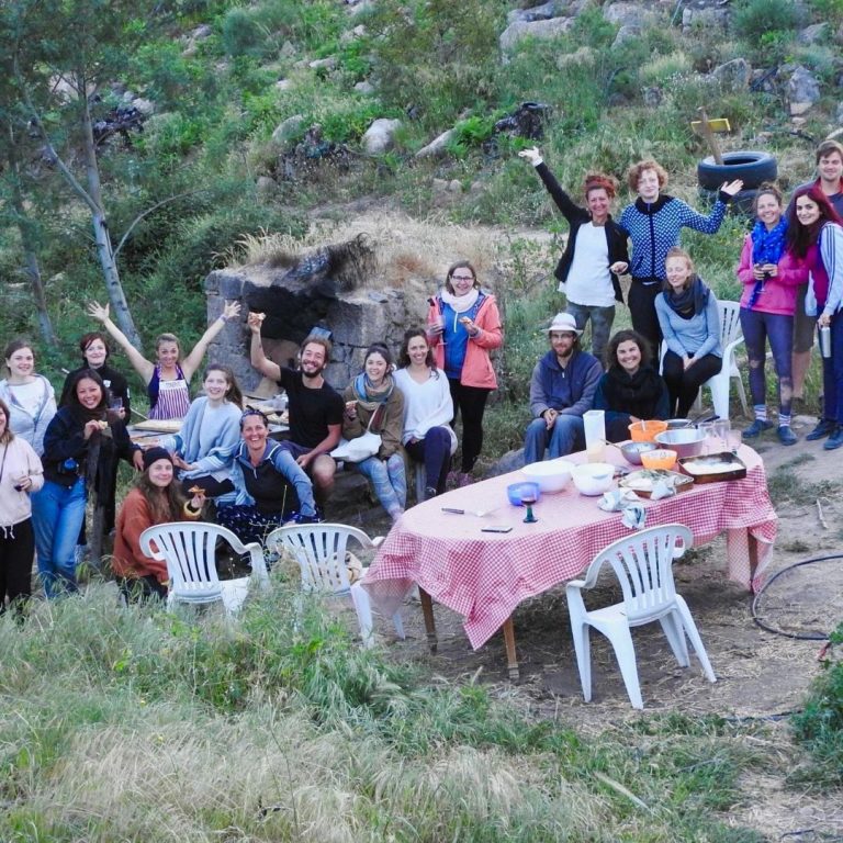 Pizza on the last night in the stone oven