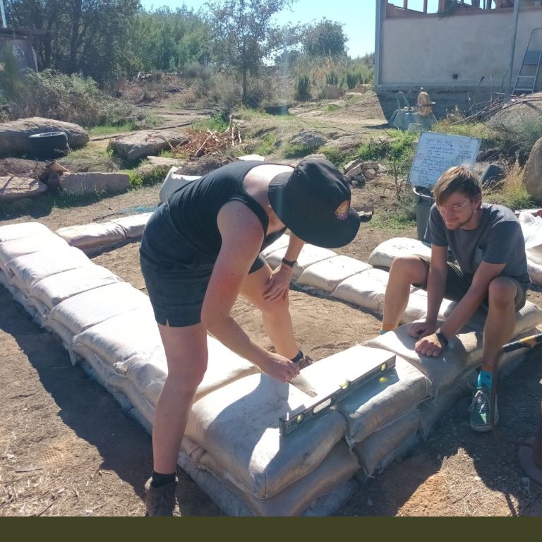 Natural Building - Earth bag foundation