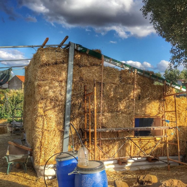 Natural Building - Straw bale greenhouse