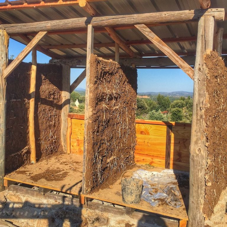 Natural Building - Wattle and daub compost toilet